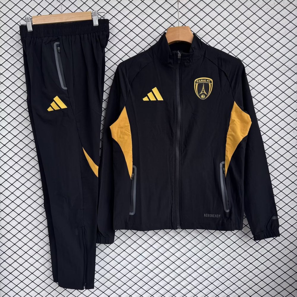 2025/26 PSG Black Windbreaker Set