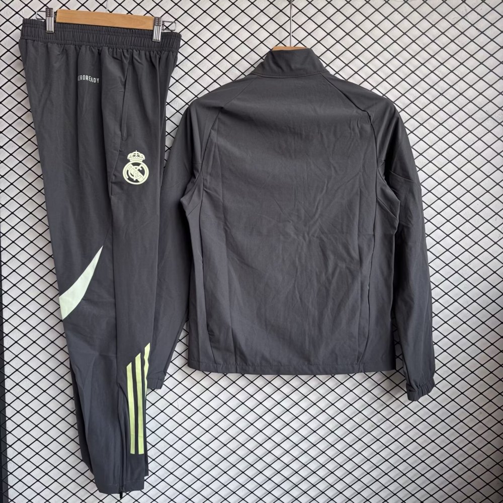 2025/26 Real Madrid Grey Windbreaker Set