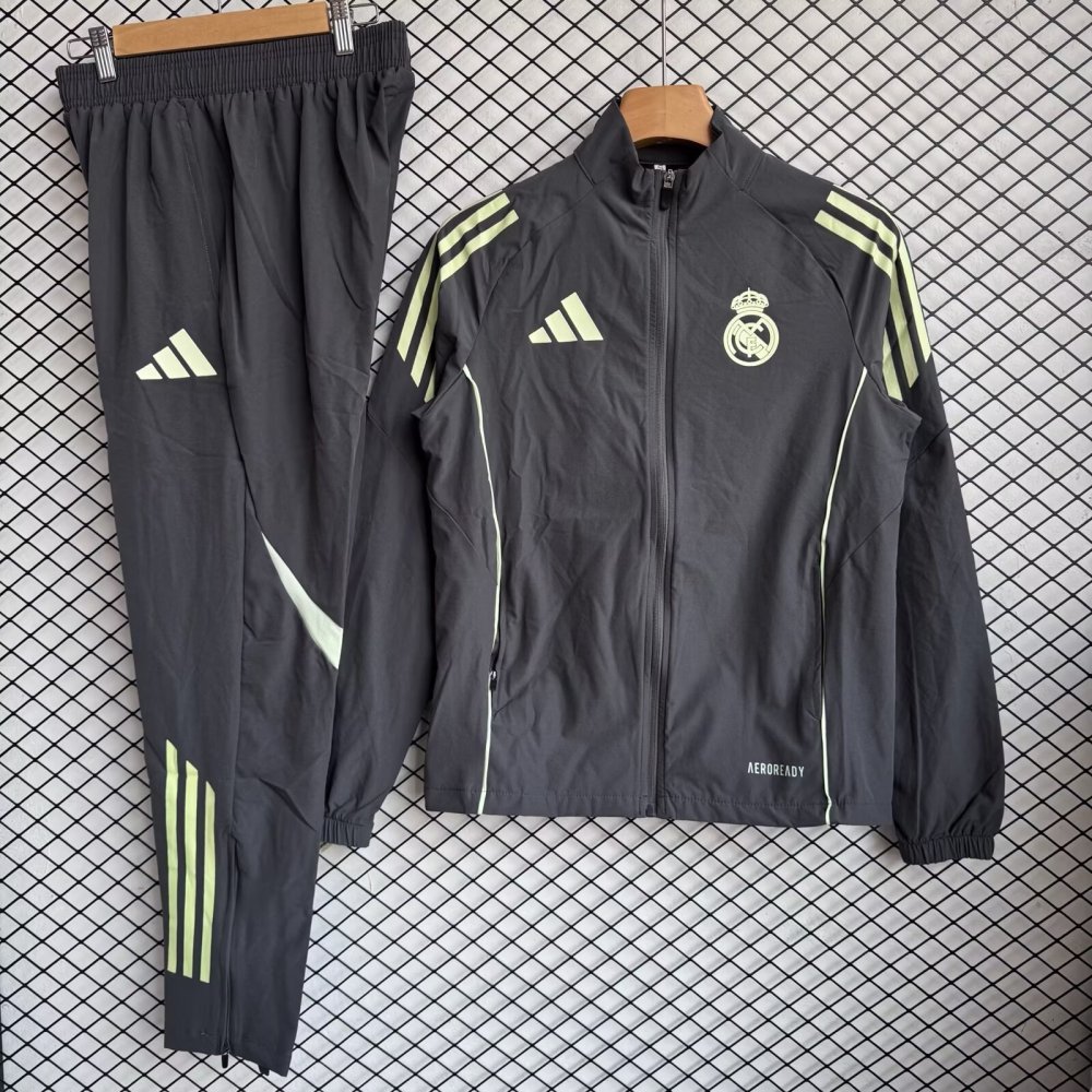 2025/26 Real Madrid Grey Windbreaker Set
