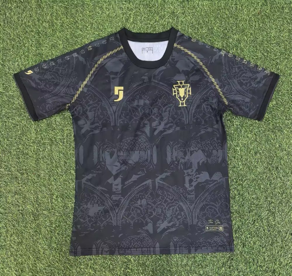 2026/27 Portugal Black Grey Special Edition Soccer Jersey