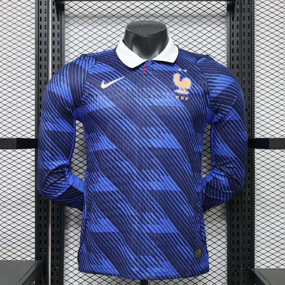 2026 France Home Long Sleeve Player Edition World Cup Football Jersey