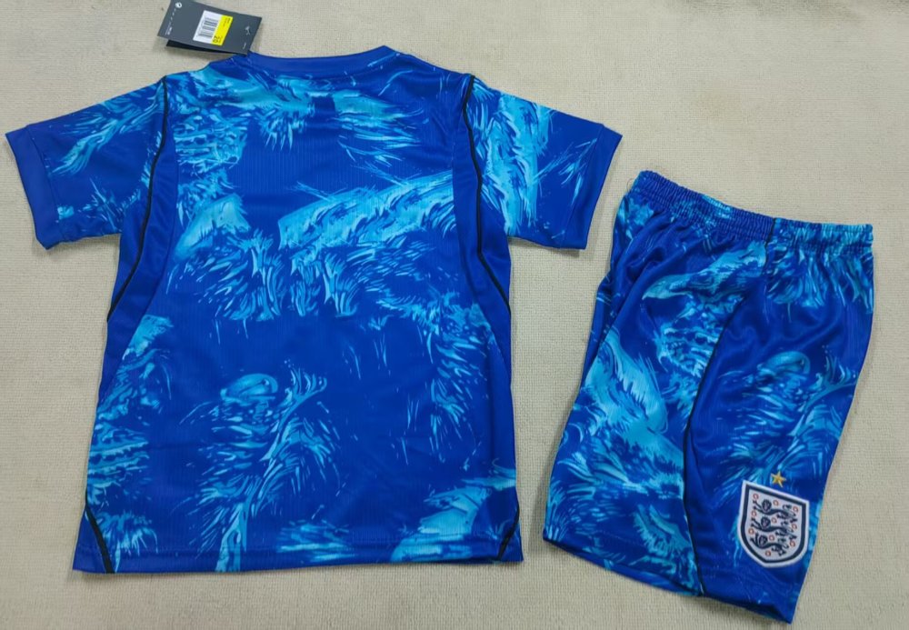 2026 Kids England Blue Goalkeeper World Cup Football Jersey