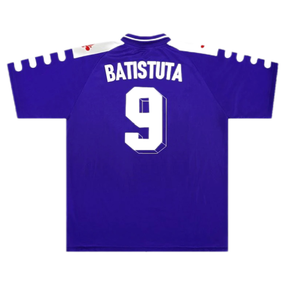 1998/99 Fiorentina Home long sleeved Retro Soccer Jersey Replica jersey RUI COSTA #10  BATISTUTA #9