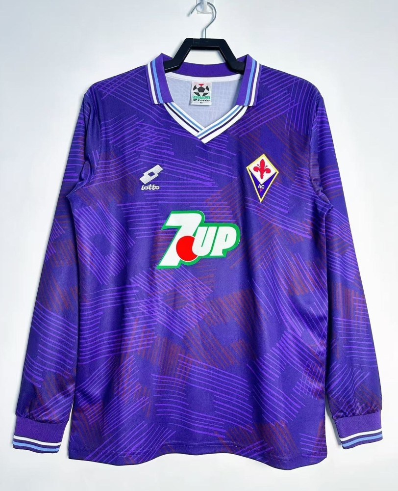 1992/93 Fiorentina Home long sleeved Retro Jersey