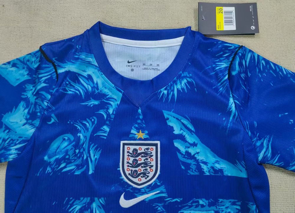 2026 Kids England Blue Goalkeeper World Cup Football Jersey