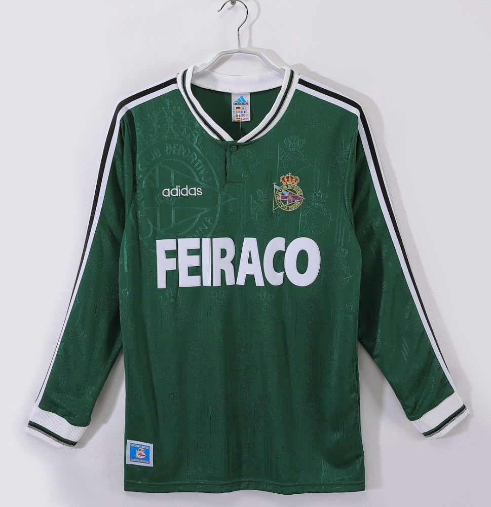 1999/00 Deportivo La Coruna away Long Sleeves Retro football jersey