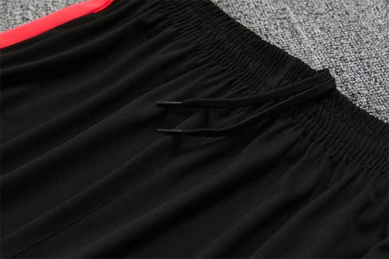 2026/27 Jordan Brazil Black Orange Half Pull Training Suit Soccer Jersey For Adult & Kids