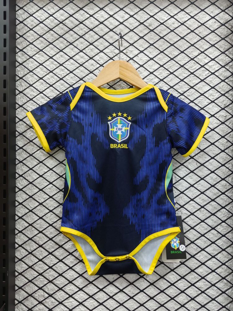 2026 Brazil Away Baby Jersey With Brand Logo