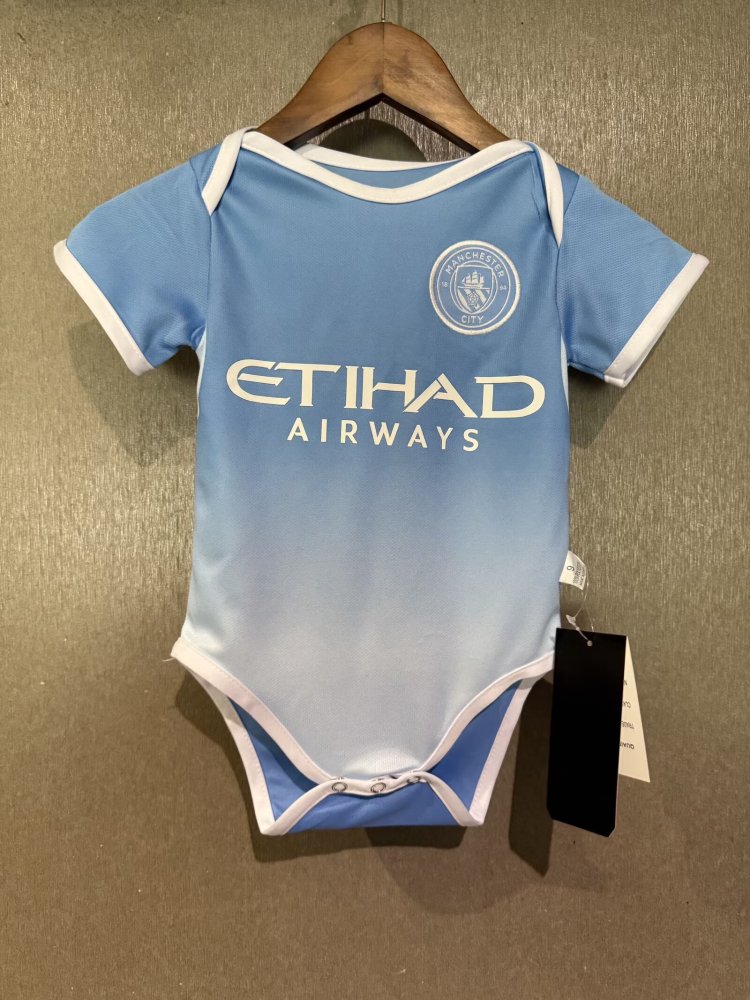 2026 Manchester City Home Baby Jersey With Brand Logo