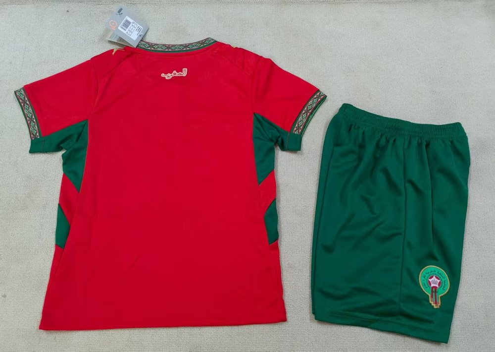 2026/27 Kids Morocco Home Player Edition World Cup Football Jersey