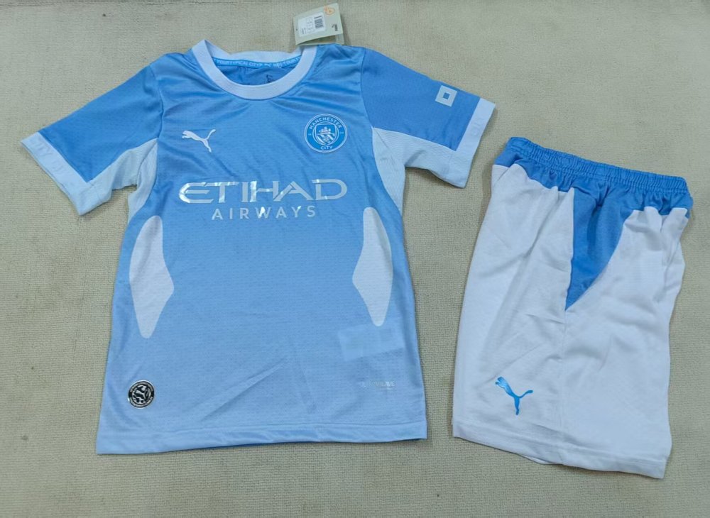 2026/27 Kids Manchester City Home Player Edition Football Jersey