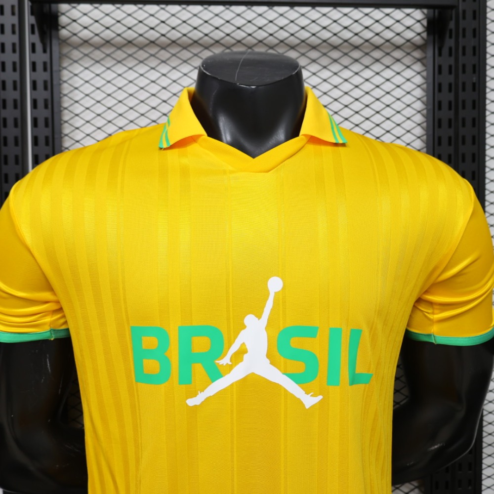 2026/27 Brazil Jordan Yellow Player Version Soccer Jersey