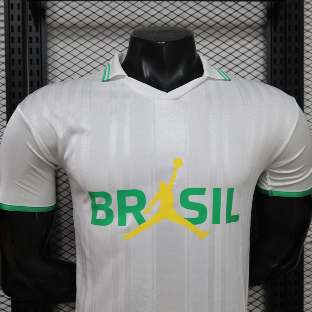 2026/27 Brazil Jordan White Player Version Soccer Jersey