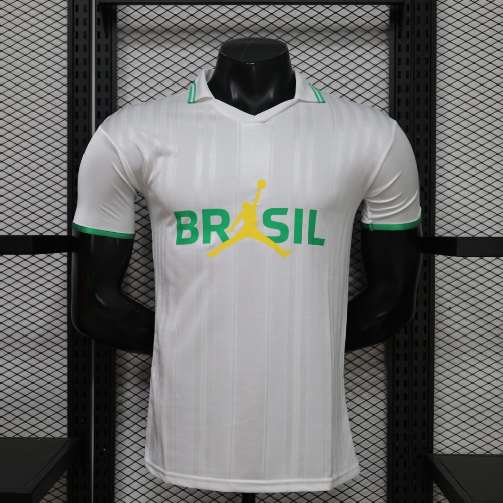 2026/27 Brazil Jordan White Player Version Soccer Jersey