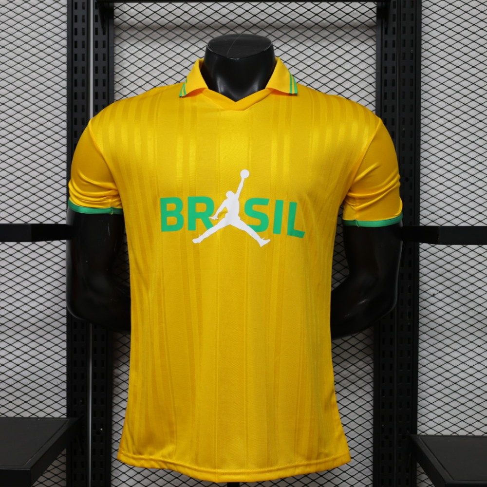 2026/27 Brazil Jordan Yellow Player Version Soccer Jersey