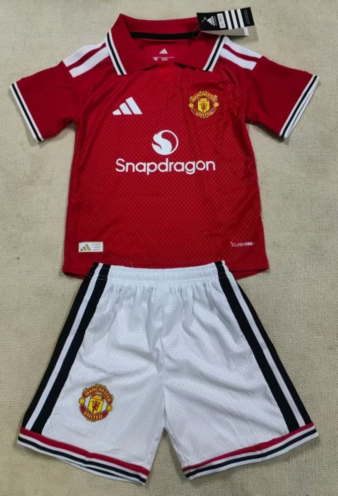 2026/27 Kids Manchester United Home Player Version Soccer Jersey