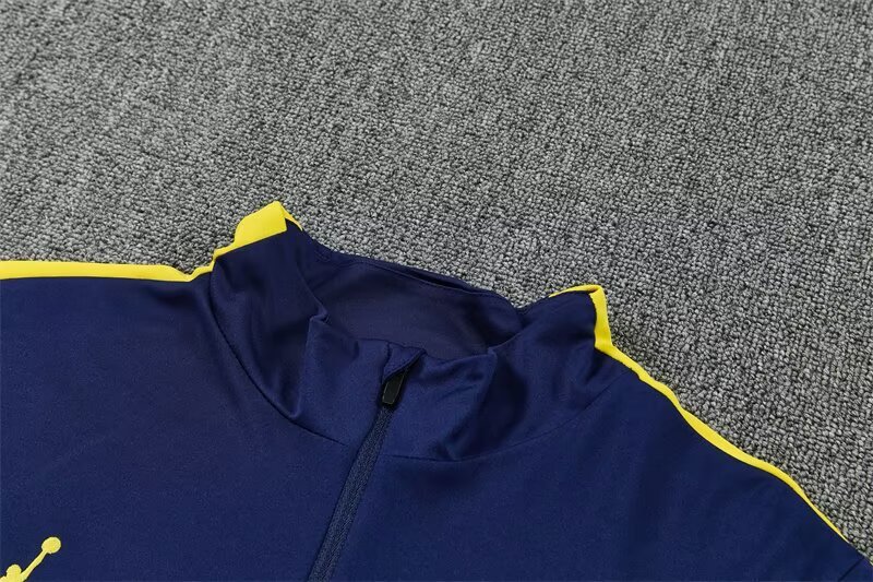 2026/27 Jordan Brazil Royal Blue Half Pull Training Suit Soccer Jersey For Adults & Kids