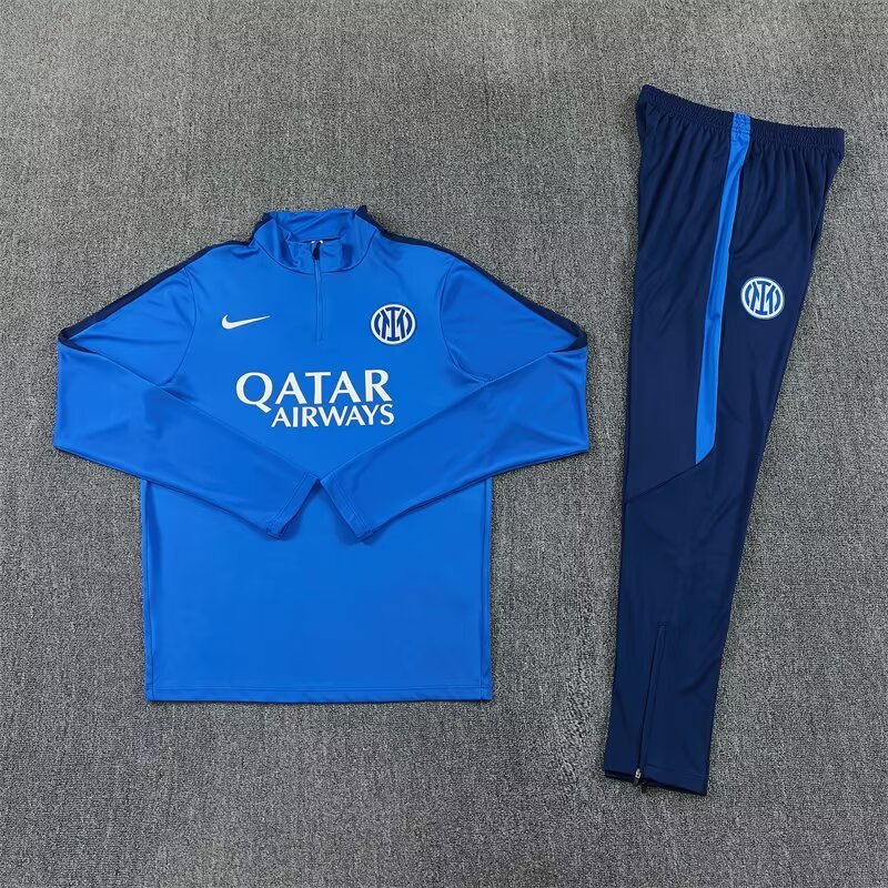 2026/27 Inter Milan Color Blue Half Pull Training Suit Soccer Jersey For Adults & Kids