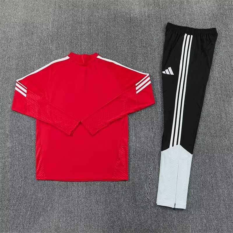 2026/27 Spain Red Half Pull Training Suit Soccer Jersey For Adults & Kids
