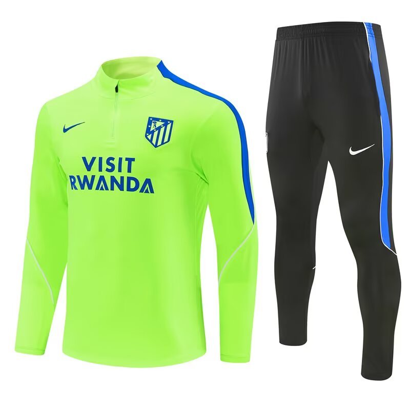 2026/27 Atletico Madrid Fluorescent Green Half Pull Training Suit Soccer Jersey