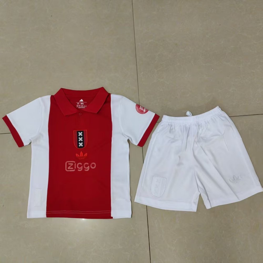 2025/26 Kids Ajax 125th Anniversary Fan Version Football Jersey 