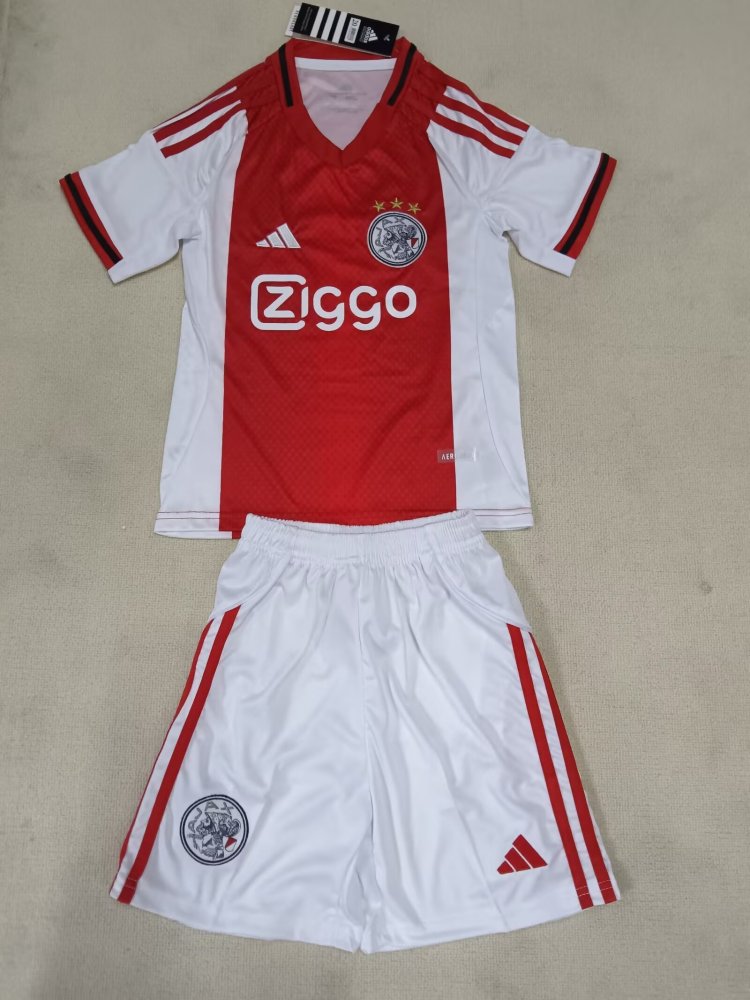 2025/26 Kids Ajax Home Fan Version Football Jersey 