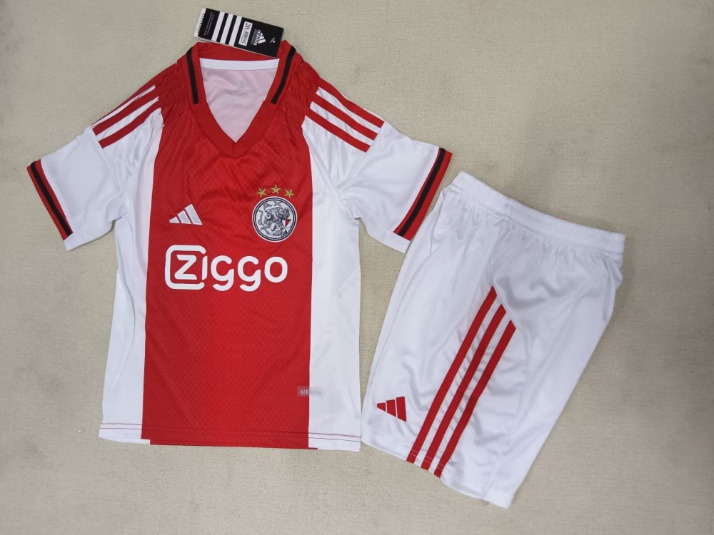 2025/26 Kids Ajax Home Fan Version Football Jersey 