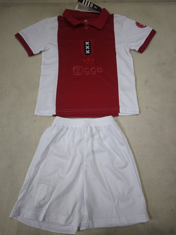 2025/26 Kids Ajax 125th Anniversary Fan Version Football Jersey 