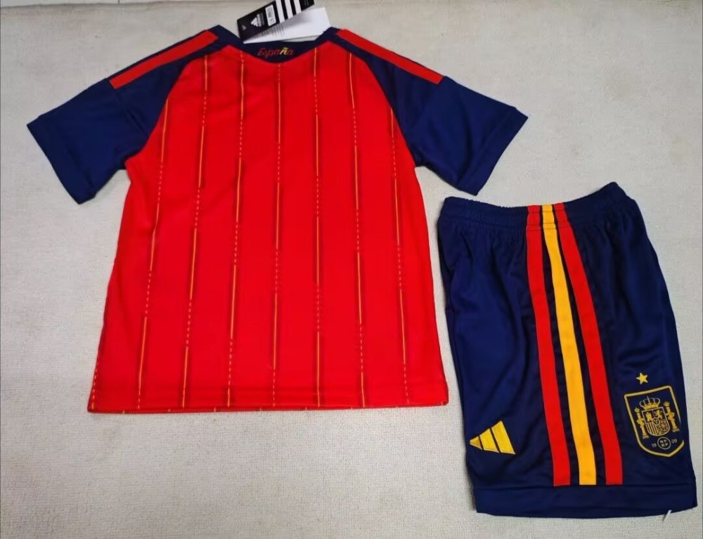 2026/27 Kids Spain Home Fan Edition World Cup Football Jersey