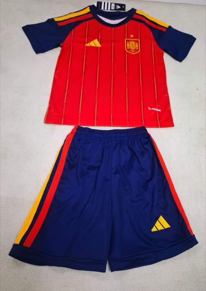 2026/27 Kids Spain Home Fan Edition World Cup Football Jersey