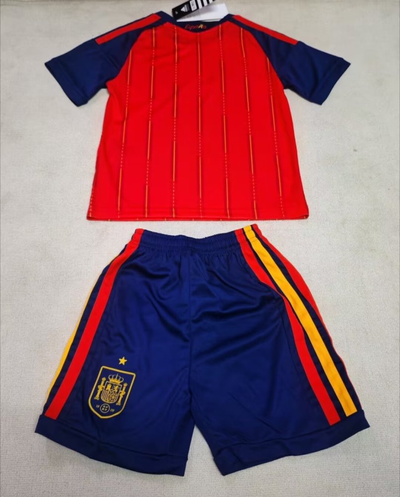 2026/27 Kids Spain Home Fan Edition World Cup Football Jersey