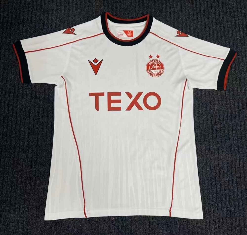 2026/27 Aberdeen Away Fan Version Short Sleeve Soccer Jersey