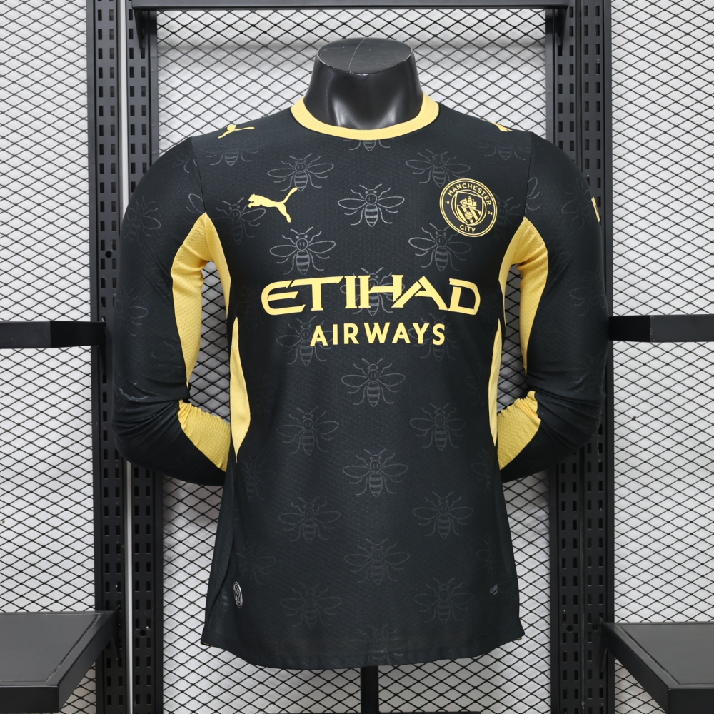 2026/27 Manchester City Away Long Sleeved Player Version Soccer Jersey