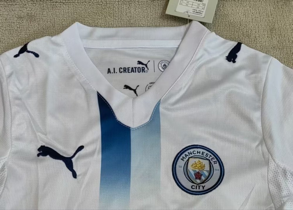 2026/27 Kids Manchester City Away Fan Version Soccer Jersey