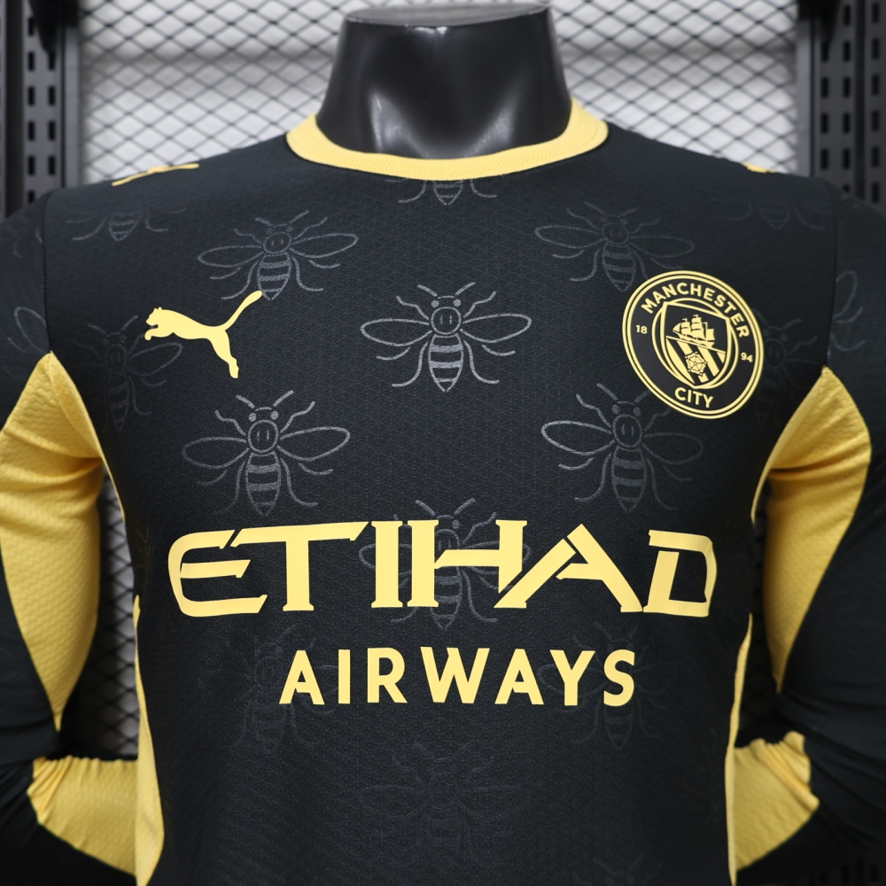 2026/27 Manchester City Away Long Sleeved Player Version Soccer Jersey