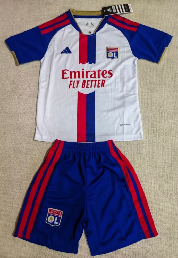 2026/27 Kids Olympique Lyonnais Home Fan Version Soccer Jersey
