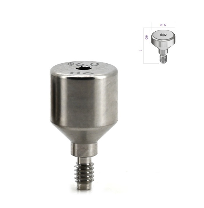 Adin® Touareg™ S / OS RS Slim Healing Abutment  Ø 6.0 Titanium Healing Abutment Gingival Heigh 2.0mm ~ 7.0mm