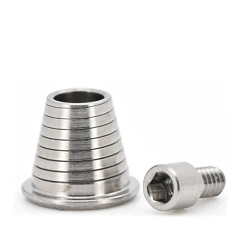 Osstem Implant Titanium Multi unit Ti Base Abutment Customized Titanium Base Hiossen Dental Abutment with 3shape Exocad Library