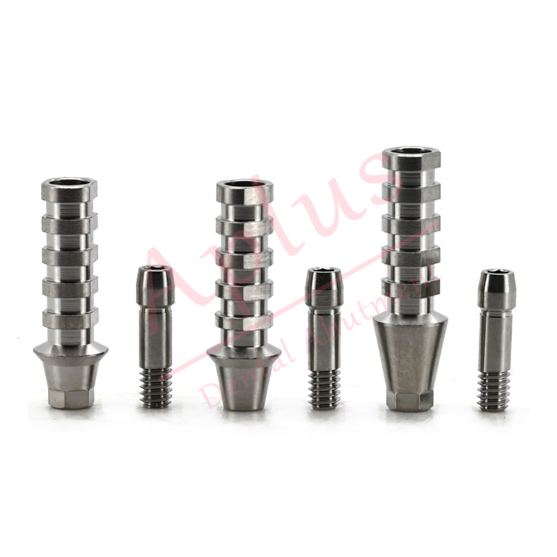 Compatible Osstem TS GS Regular Temporary Abutment Dental Implant Hiossen ET Mini Titanium Temporary Abutment Engaging and Non Engaging Temporary Prosthesis