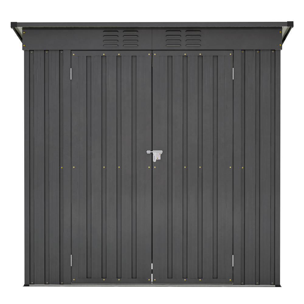 6 x 4 ft Outdoor Storage Shed, All Weather Tool Shed for Garden, Backyard, Lawn, Black
