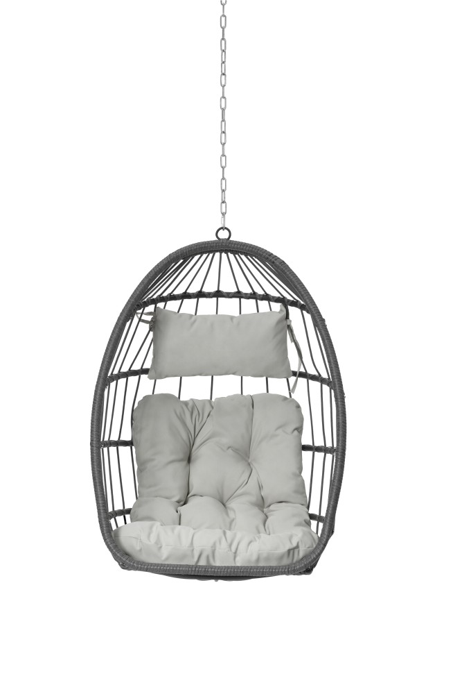 Outdoor Garden Rattan Egg Swing Chair Hanging Chair Wood