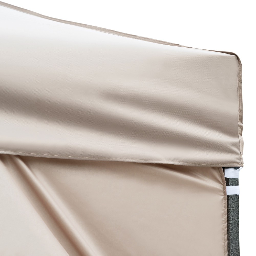TREXM 10x20 Pop Up Canopy Tent with 6 Sidewalls, Heavy Duty Party Tent, UV and Waterproof Protection, 3 Height Adjustable Outdoor Canopy Tent with Roller Bag for Weddings, Events, and Beach, Khaki