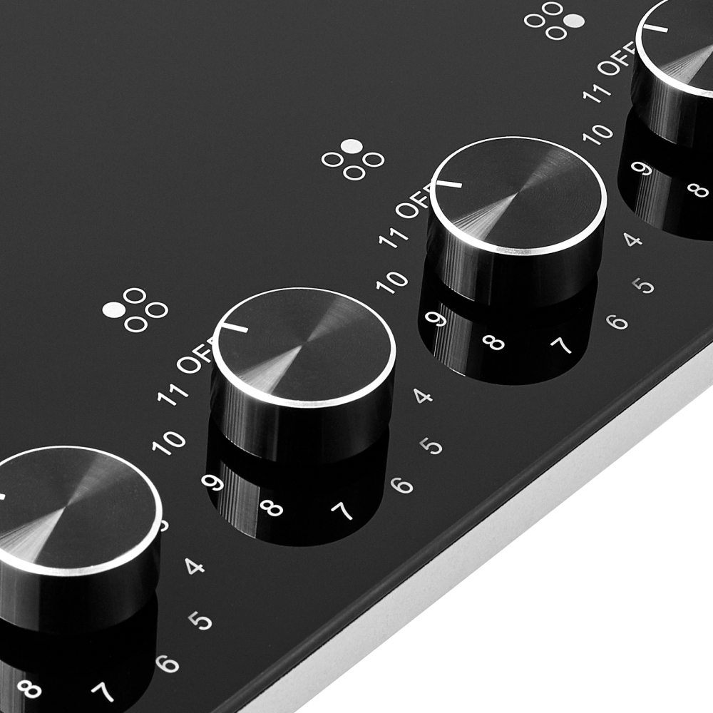 23.2" Built-in Electric Cooktop with 4 Radiant Burners, Knob Control Ceramic Glass Stove Top, 6000W High Power Kitchen Range for Home