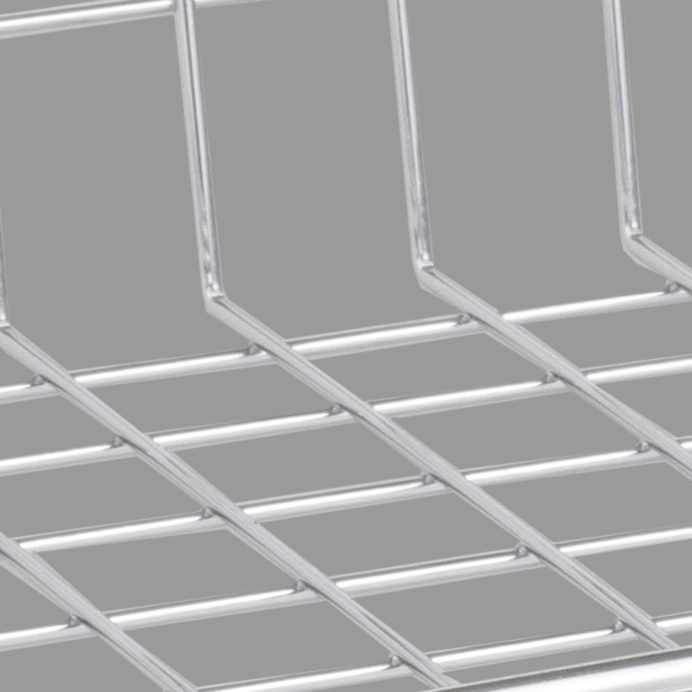 Heavy Duty 3-Tier Rolling Utility Cart with Adjustable Wire Shelves & Silent Casters - Industrial Chrome Storage Rack for Kitchen, Garage, and Warehouse