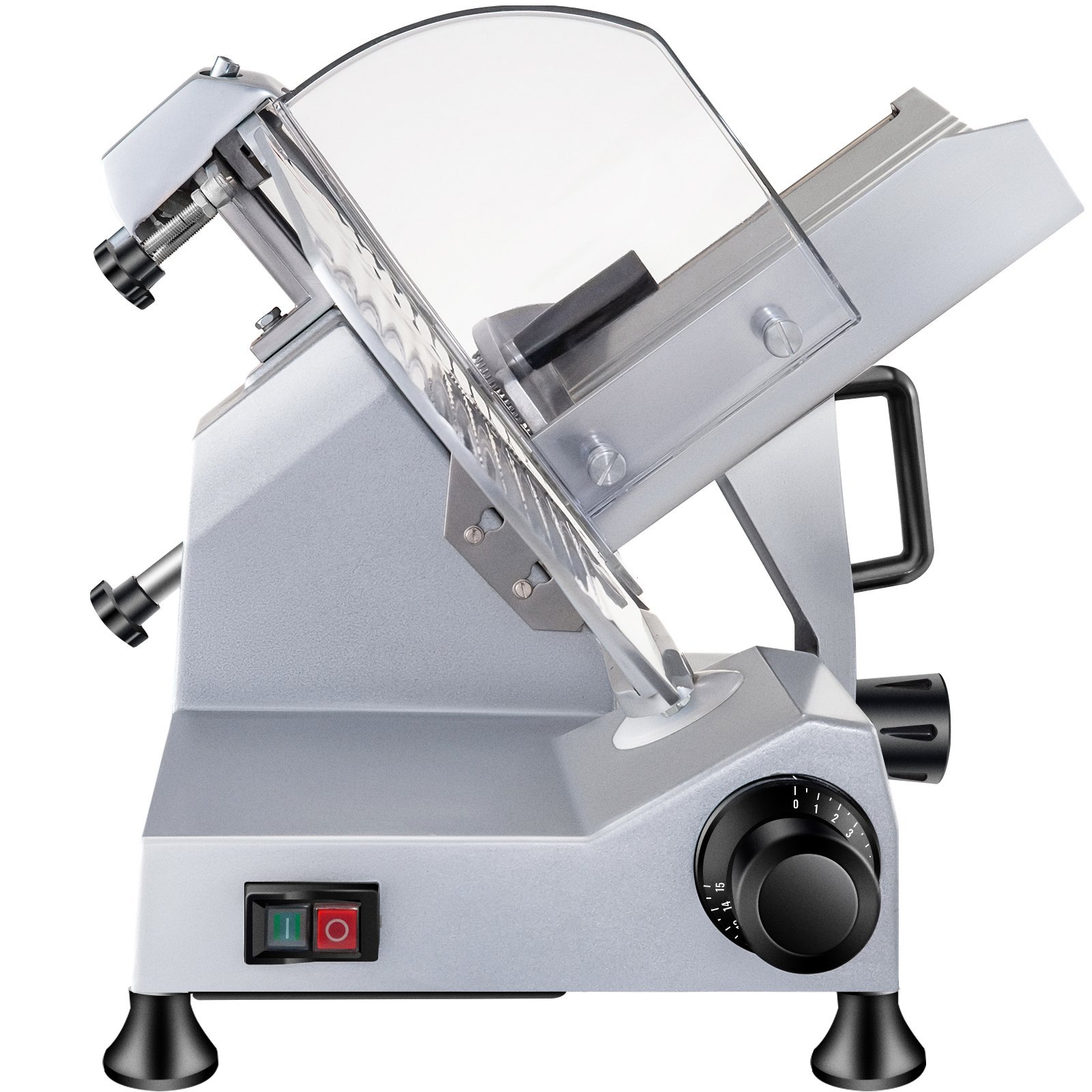 VEVOR 240W Commercial Meat Slicer with 10" Carbon Steel Blade, Adjustable Electric Deli Food Slicer for Home & Restaurant
