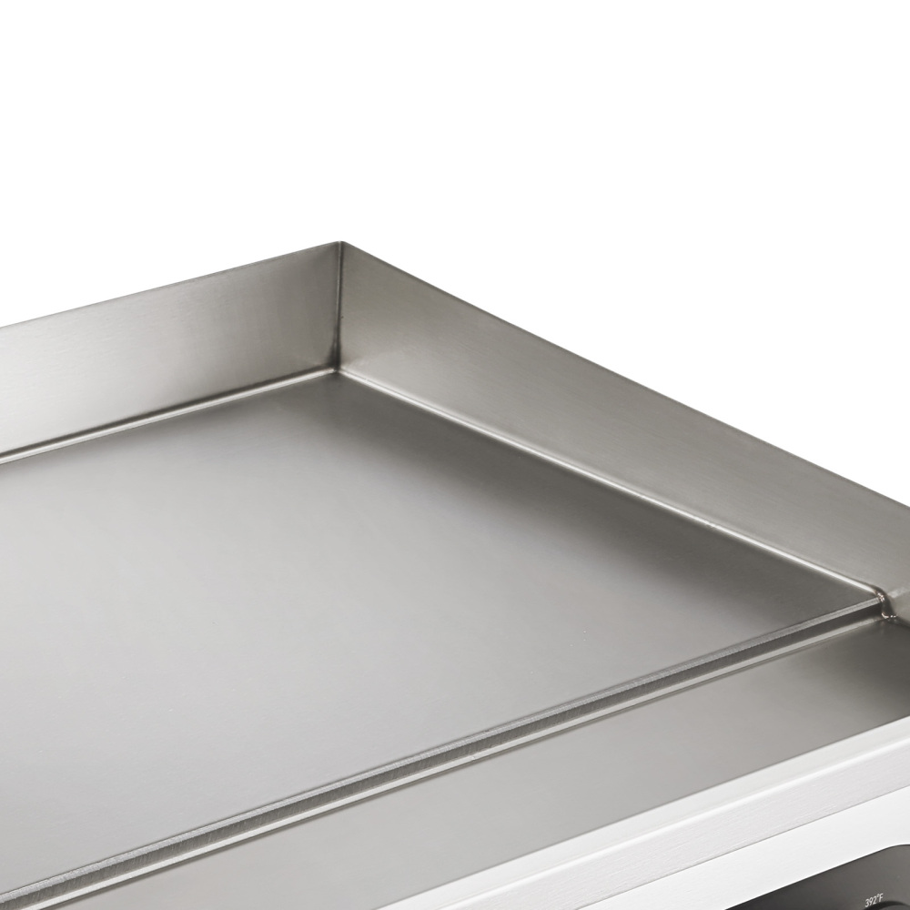 1750W Commercial Electric Griddle Stainless Steel Flat Top Grill with Adjustable Temp Control, Countertop Hot Plate for Steak, Pancakes & Burgers