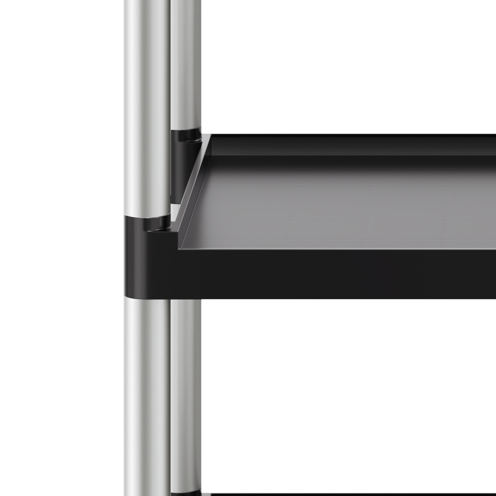 Heavy Duty 3-Tier Utility Cart with Wheels - 300 lbs Capacity Mobile Service Trolley for Garage & Home Organization