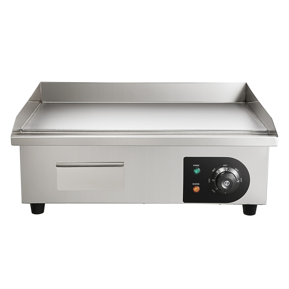 1750W Commercial Electric Griddle Stainless Steel Flat Top Grill with Adjustable Temp Control, Countertop Hot Plate for Steak, Pancakes & Burgers