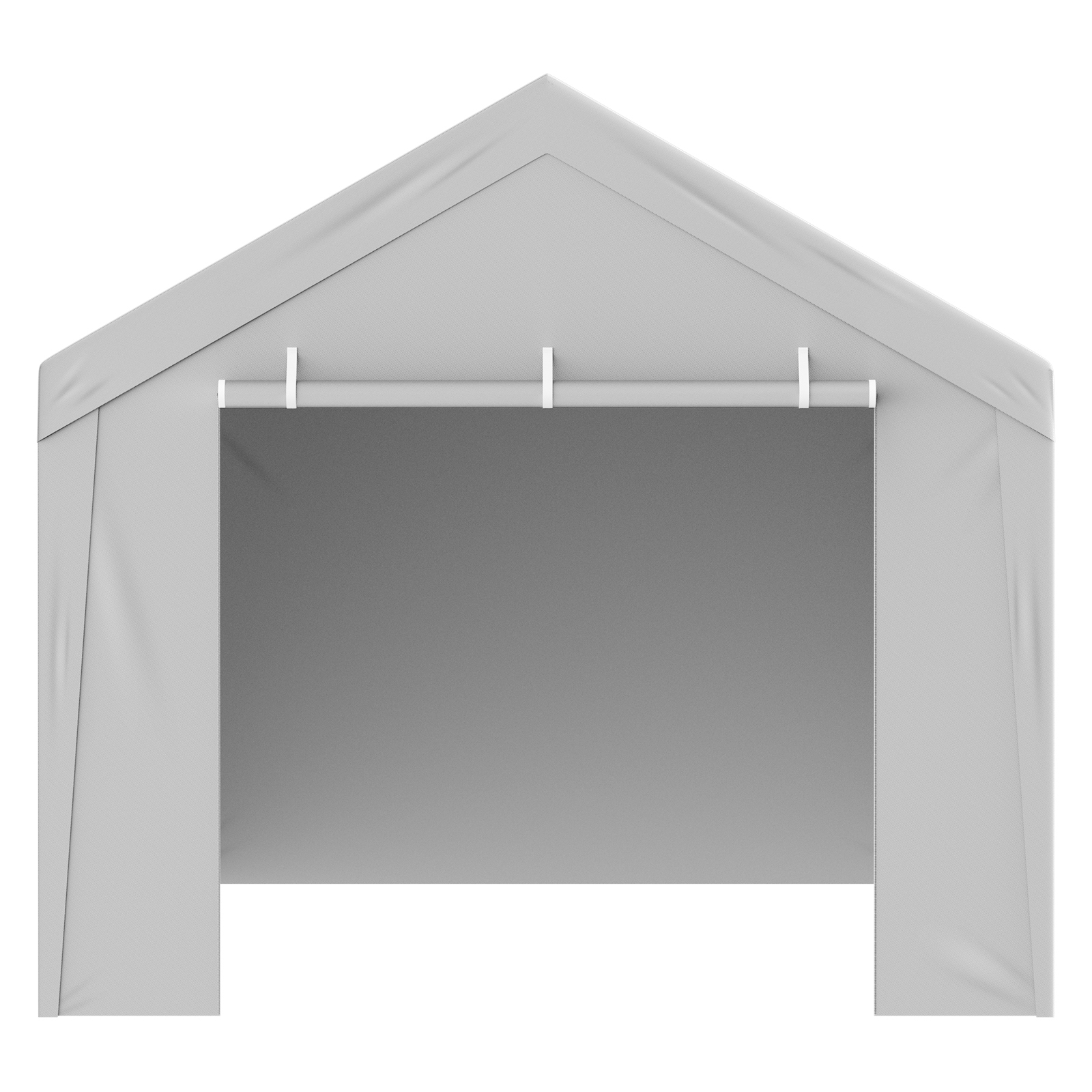 Heavy-Duty Waterproof Replacement Canopy Cover & Side Walls for 10x20 ft Carport Garage Tent, UV Resistant PE Tarp Shelter with Ball Bungees (Frame Not Included)