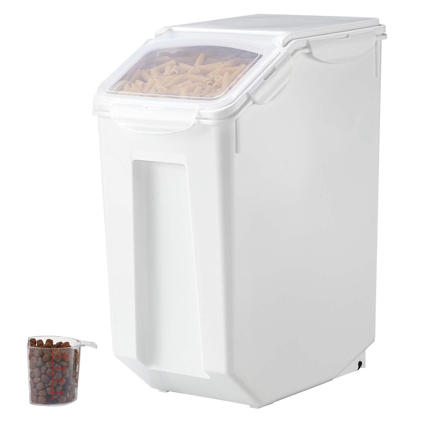 4.5 Gallon Airtight Flour & Rice Storage Container with Wheels - Large Kitchen Grain Bin with Clear Window, BPA-Free Dry Food Organizer for Pantry